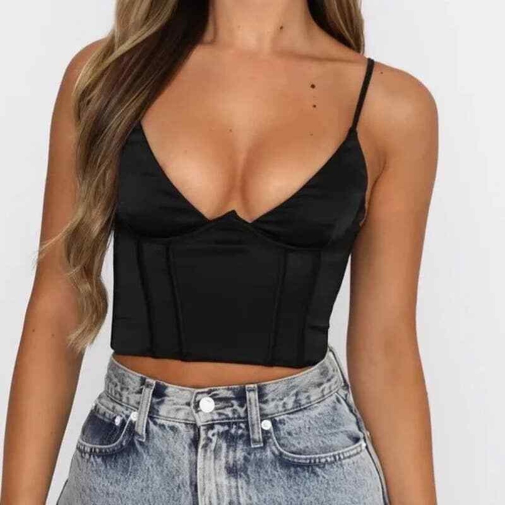 White fox acacia corset top